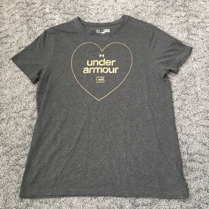 Under Armour 14/16 Girls T Shirt Grey